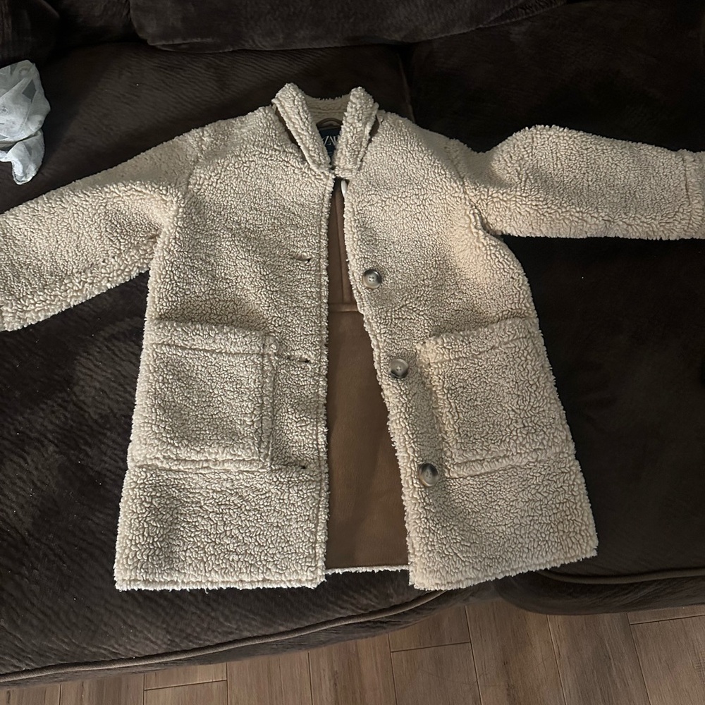 Zara Kids Cream Pea Coat
